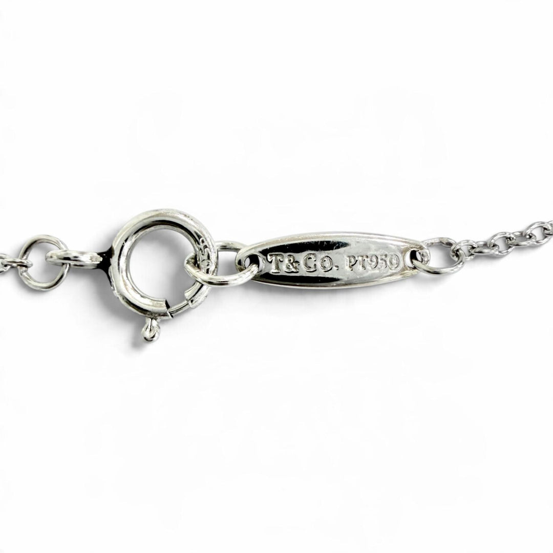 Great TIFFANY&Co. By the yard 1P Diamond Bracelet PT950 Platinum Women