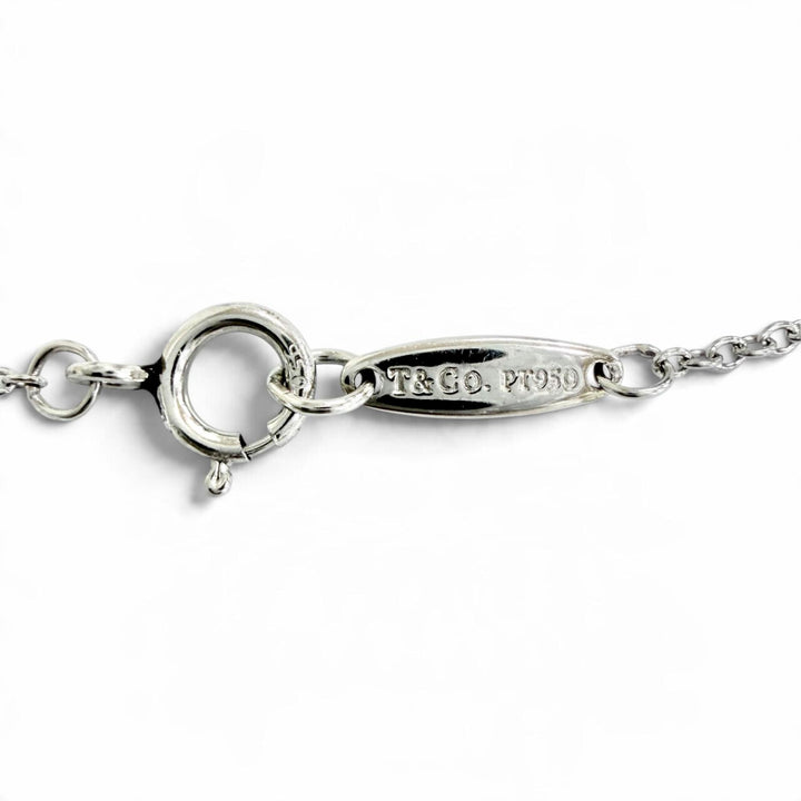 Great TIFFANY&Co. By the yard 1P Diamond Bracelet PT950 Platinum Women