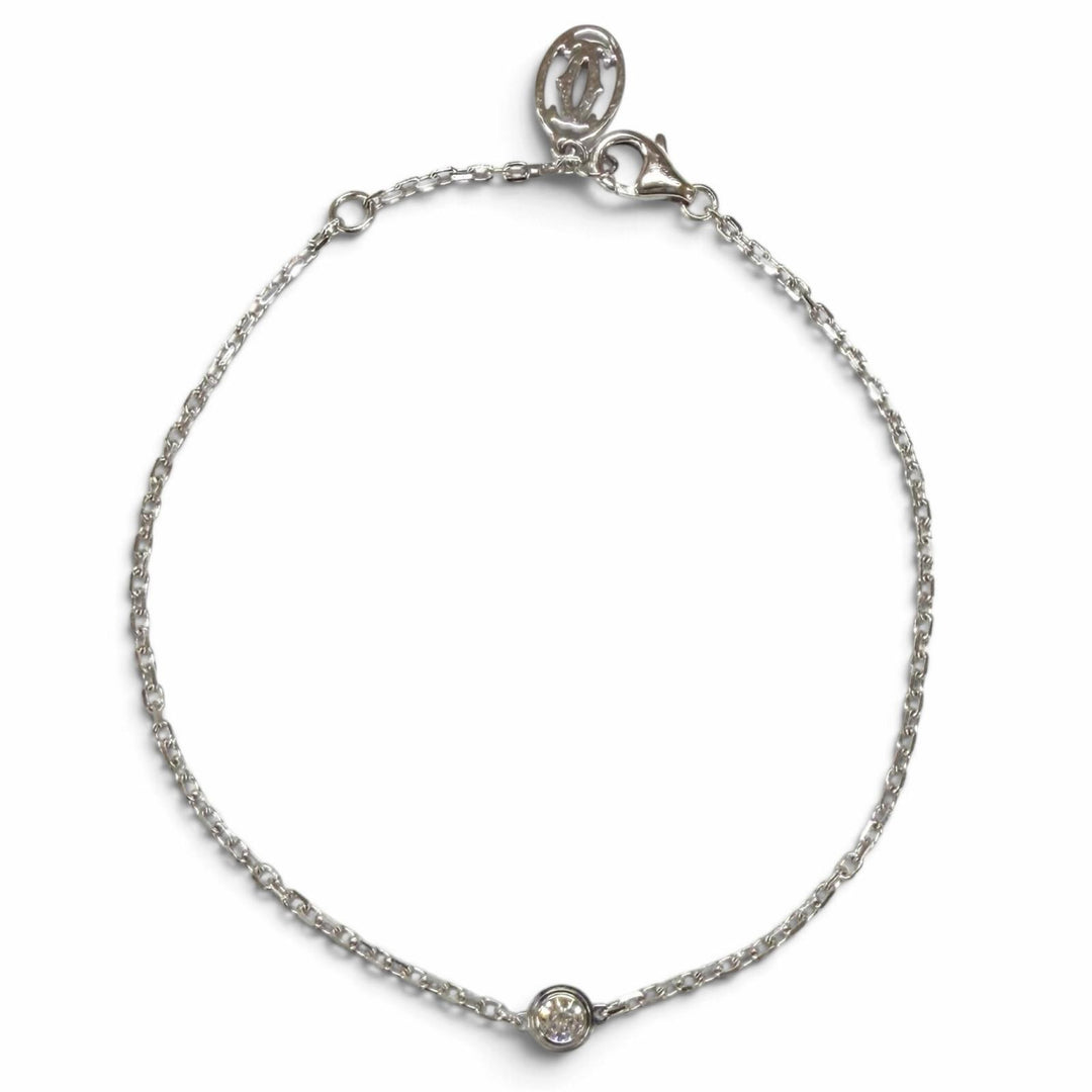 Great Cartier Cartier Damour Bracelet Brilliant Cut Diamond Small Model 750(WG)