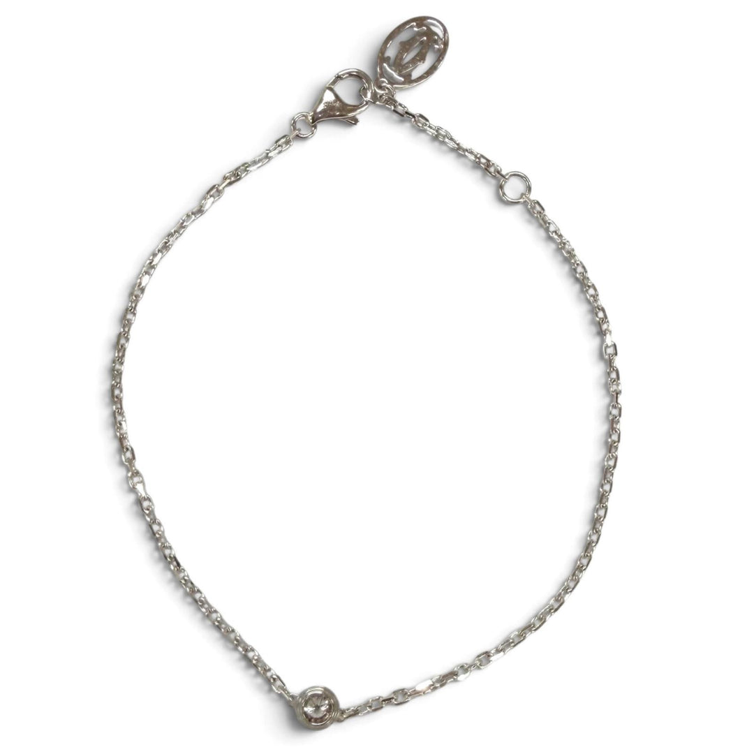 Great Cartier Cartier Damour Bracelet Brilliant Cut Diamond Small Model 750(WG)