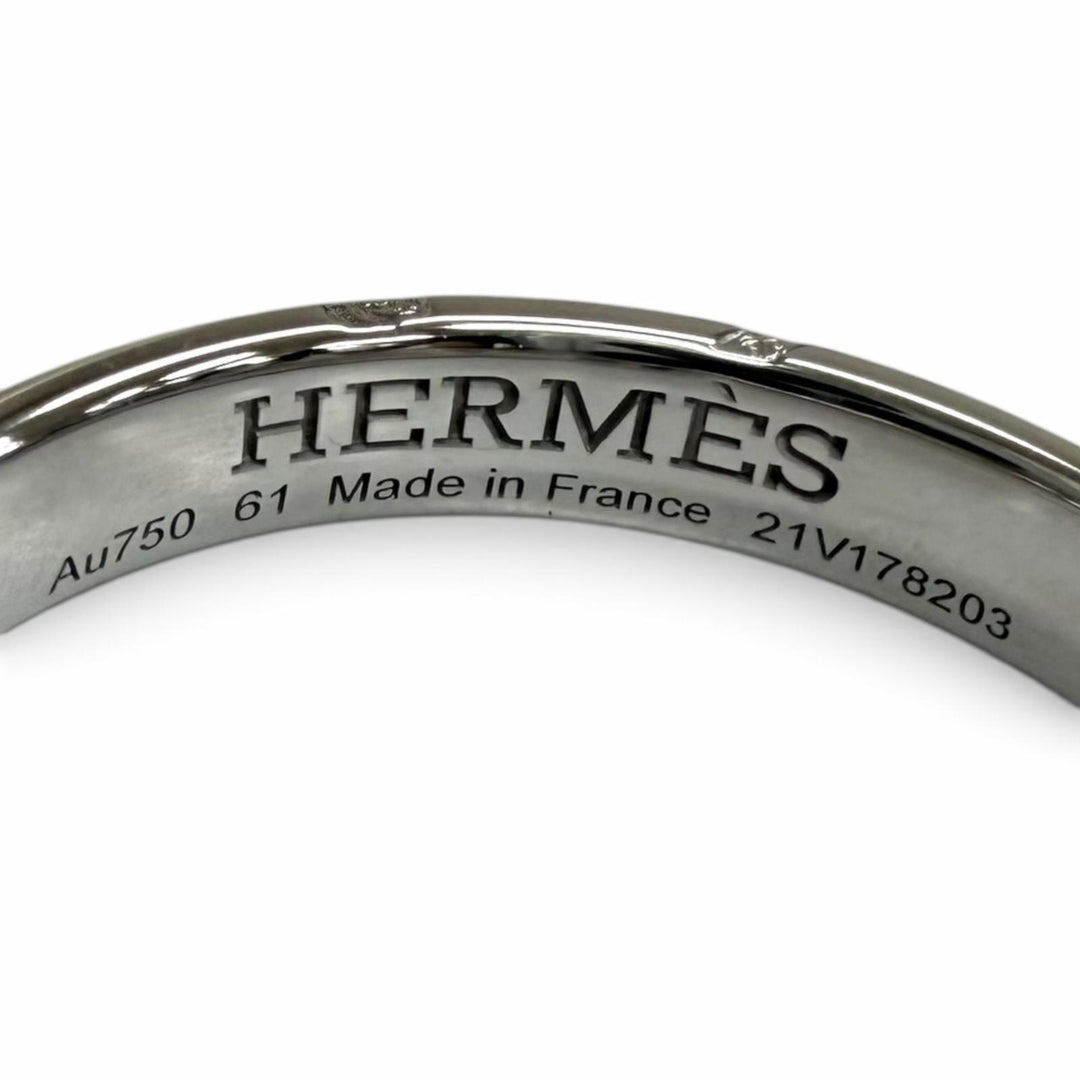 Excellent HERMES Ring ring Hercules Silver AU750 mens
