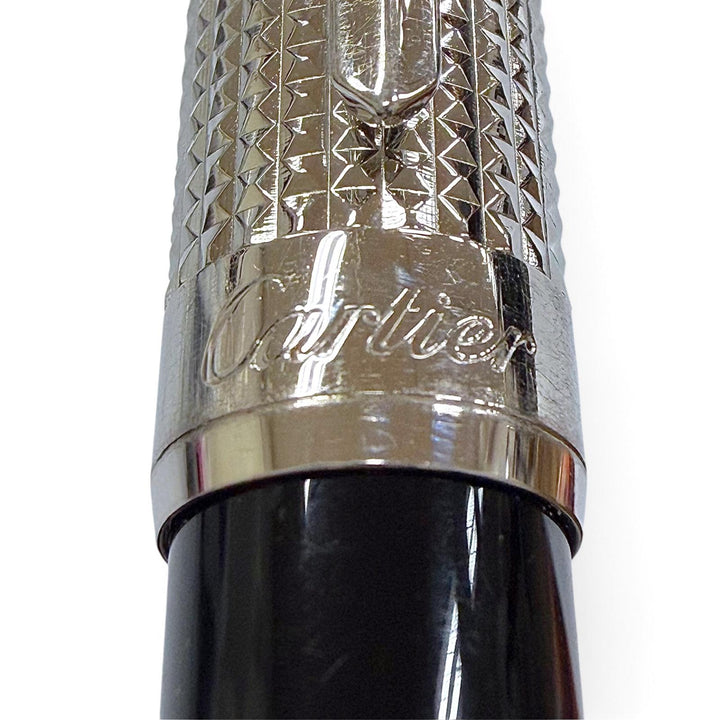 Very Good Cartier Ballpoint pen Pasha de Cartier Diamond Head Twist Type Silver
