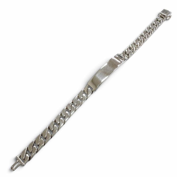 Great TIFFANY&Co. bracelet ID plate, Cuban link chain Silver 925 mens