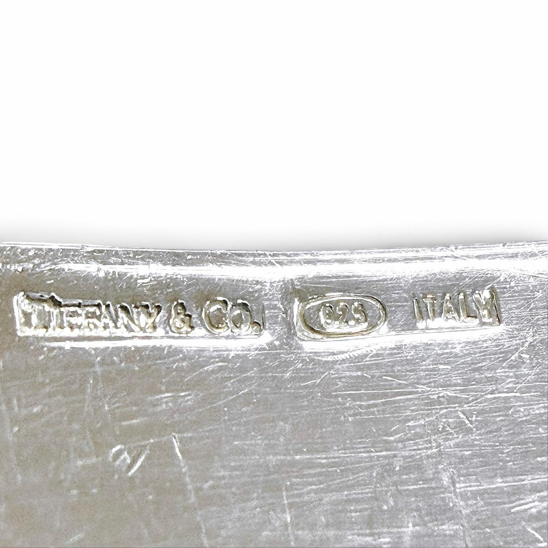 Great TIFFANY&Co. bracelet ID plate, Cuban link chain Silver 925 mens