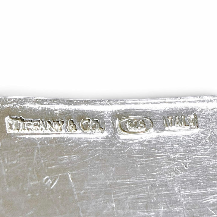 Great TIFFANY&Co. bracelet ID plate, Cuban link chain Silver 925 mens