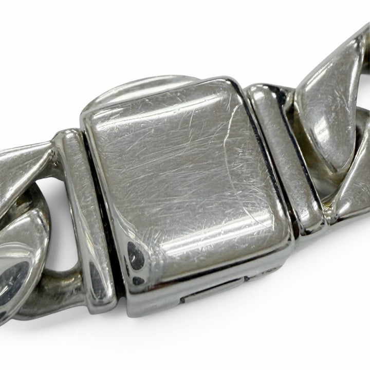 Great TIFFANY&Co. bracelet ID plate, Cuban link chain Silver 925 mens
