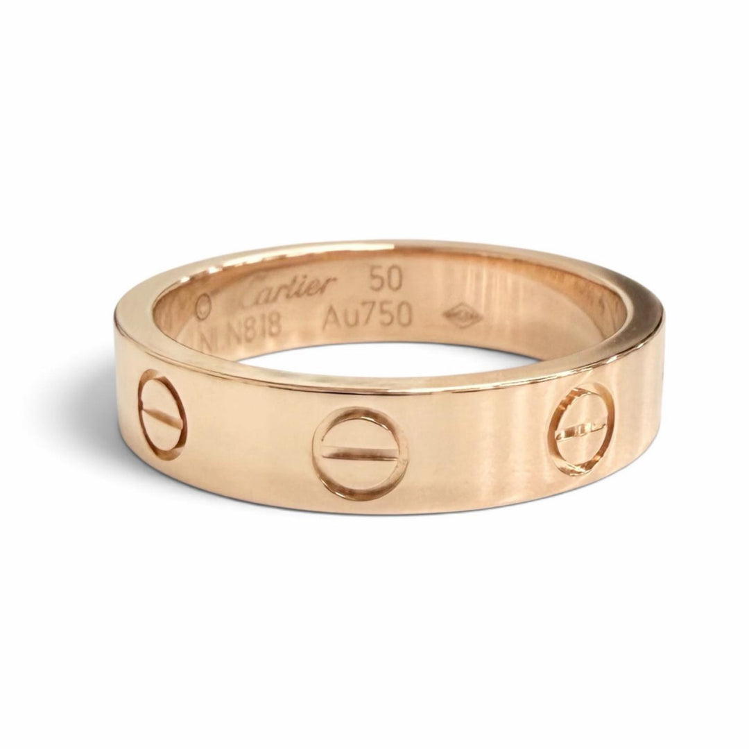 Excellent Cartier Ring ring Mini love ring 1PD Diamond 750 (PG) K18 50