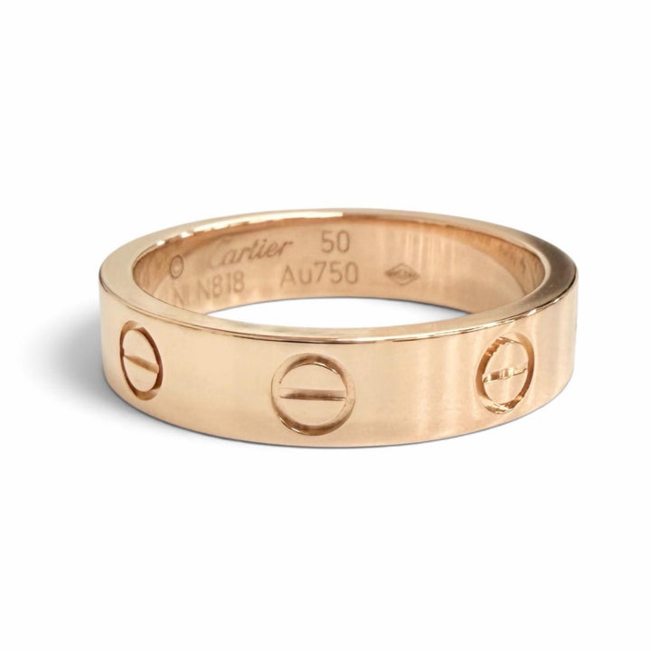 Excellent Cartier Ring ring Mini love ring 1PD Diamond 750 (PG) K18 50
