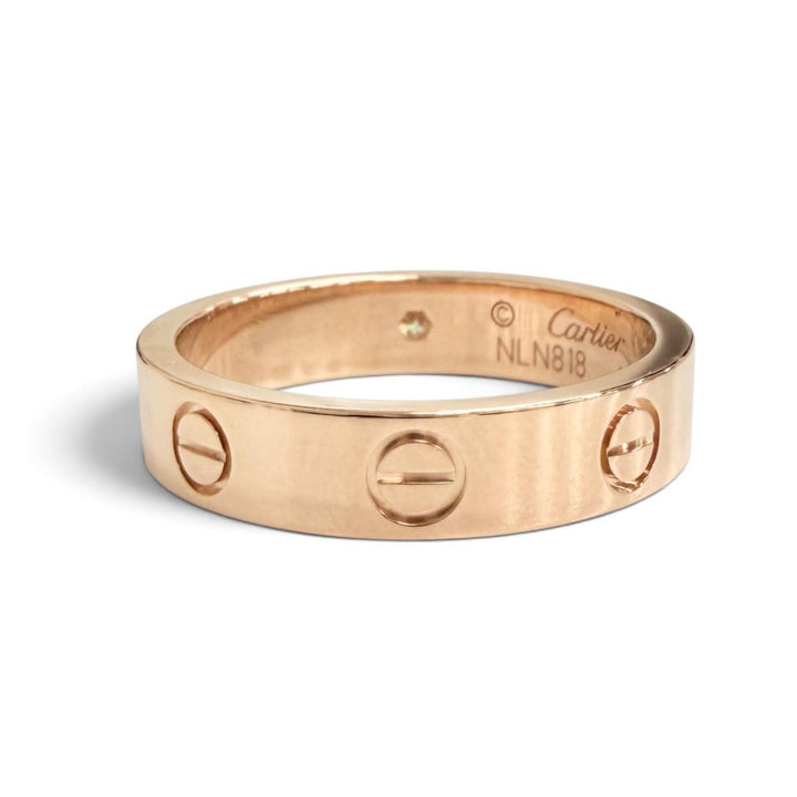 Excellent Cartier Ring ring Mini love ring 1PD Diamond 750 (PG) K18 50