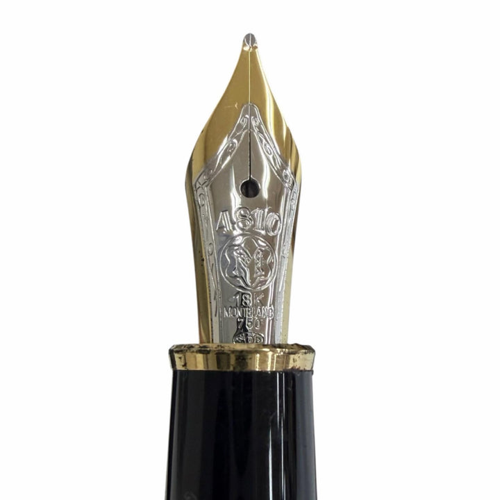 Very Good MONTBLANC fountain pen Meisterstück Solitaire Due white star Silver