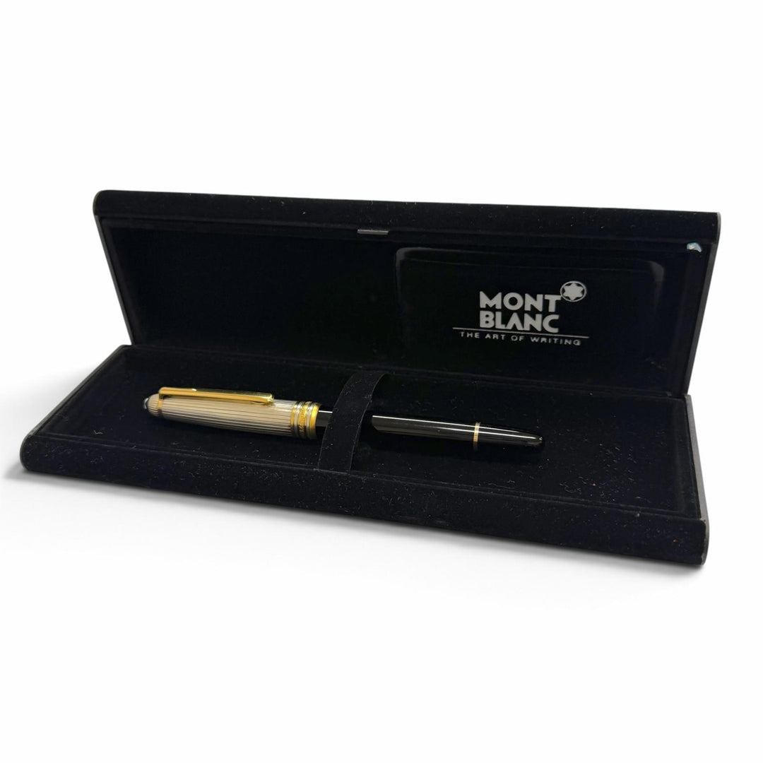 Very Good MONTBLANC fountain pen Meisterstück Solitaire Due white star Silver