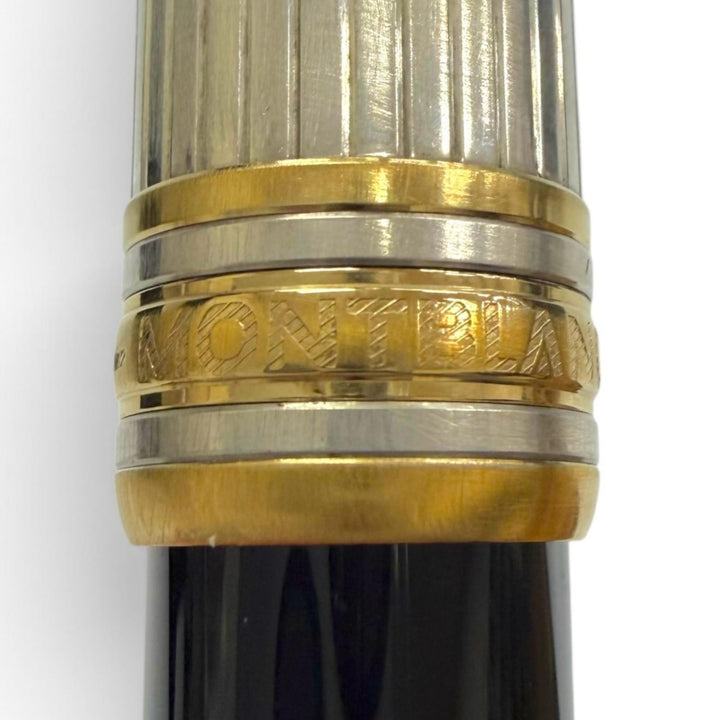 Very Good MONTBLANC fountain pen Meisterstück Solitaire Due white star Silver