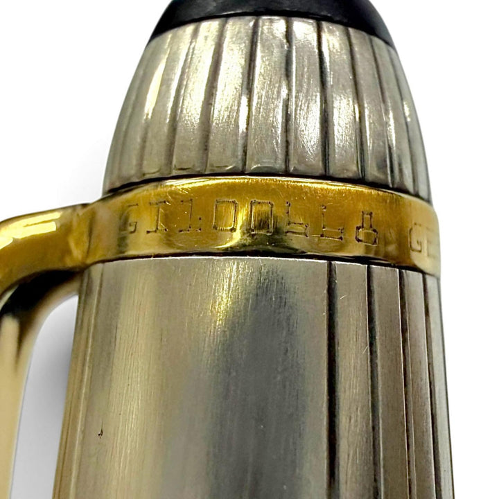 Very Good MONTBLANC fountain pen Meisterstück Solitaire Due white star Silver