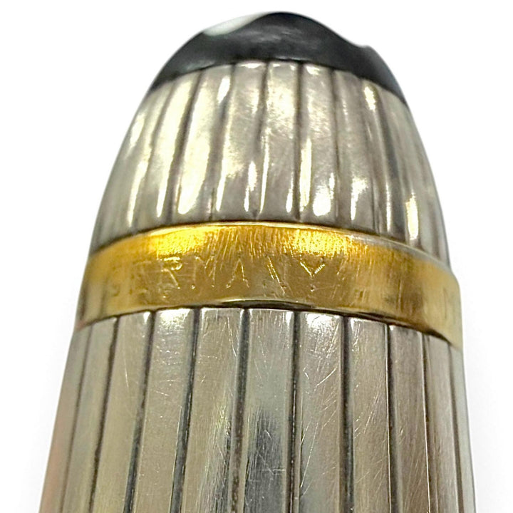 Very Good MONTBLANC fountain pen Meisterstück Solitaire Due white star Silver