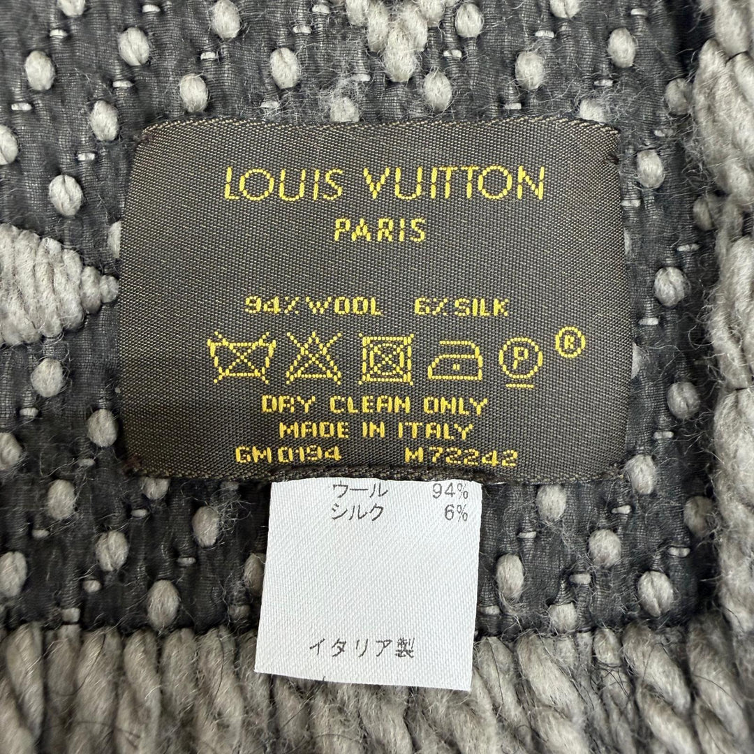 Great LOUIS VUITTON Scarf Esharp Logomania wool Women M72242