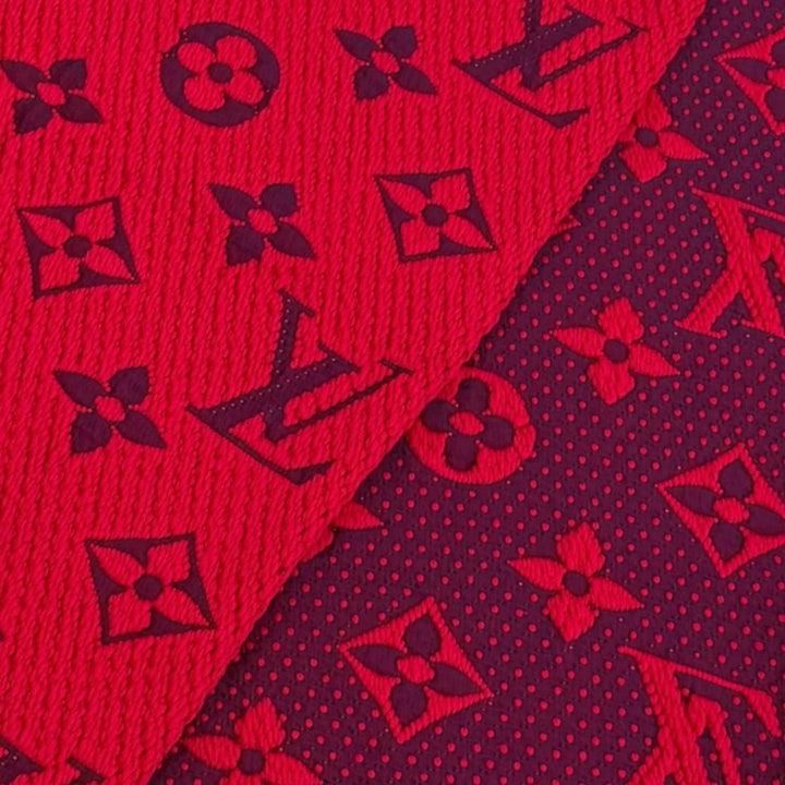 Great LOUIS VUITTON Scarf Esharp Logomania fringe wool Women M72432