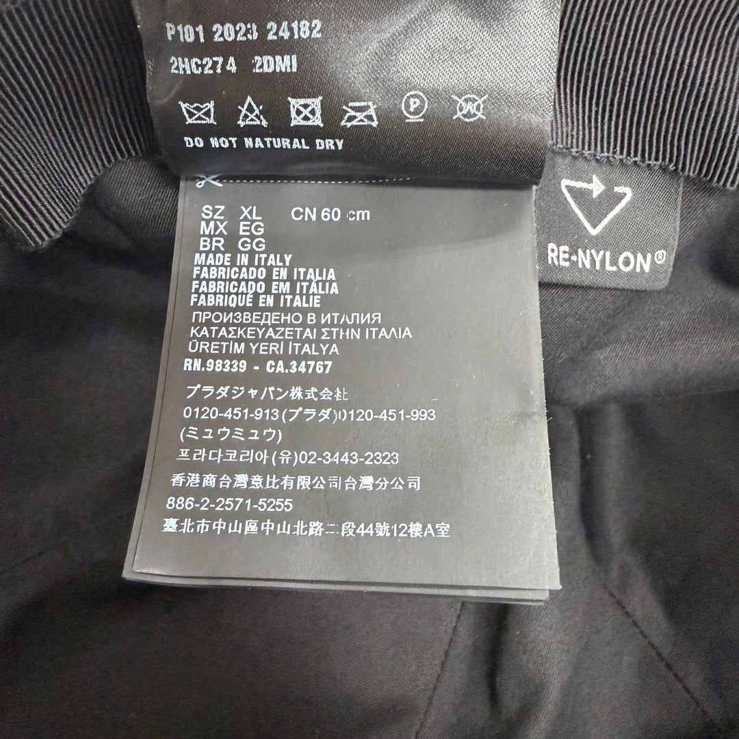 Excellent PRADA cap RE-NYLON Triangle Logo Baseball black