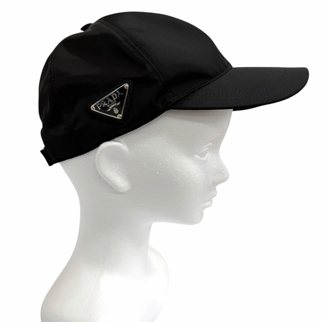 Excellent PRADA cap RE-NYLON Triangle Logo Baseball black