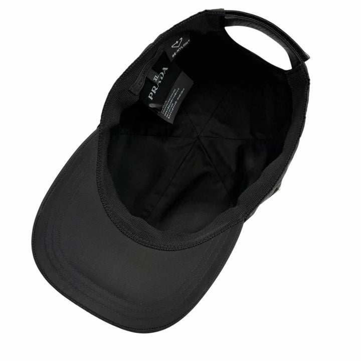 Excellent PRADA cap RE-NYLON Triangle Logo Baseball black