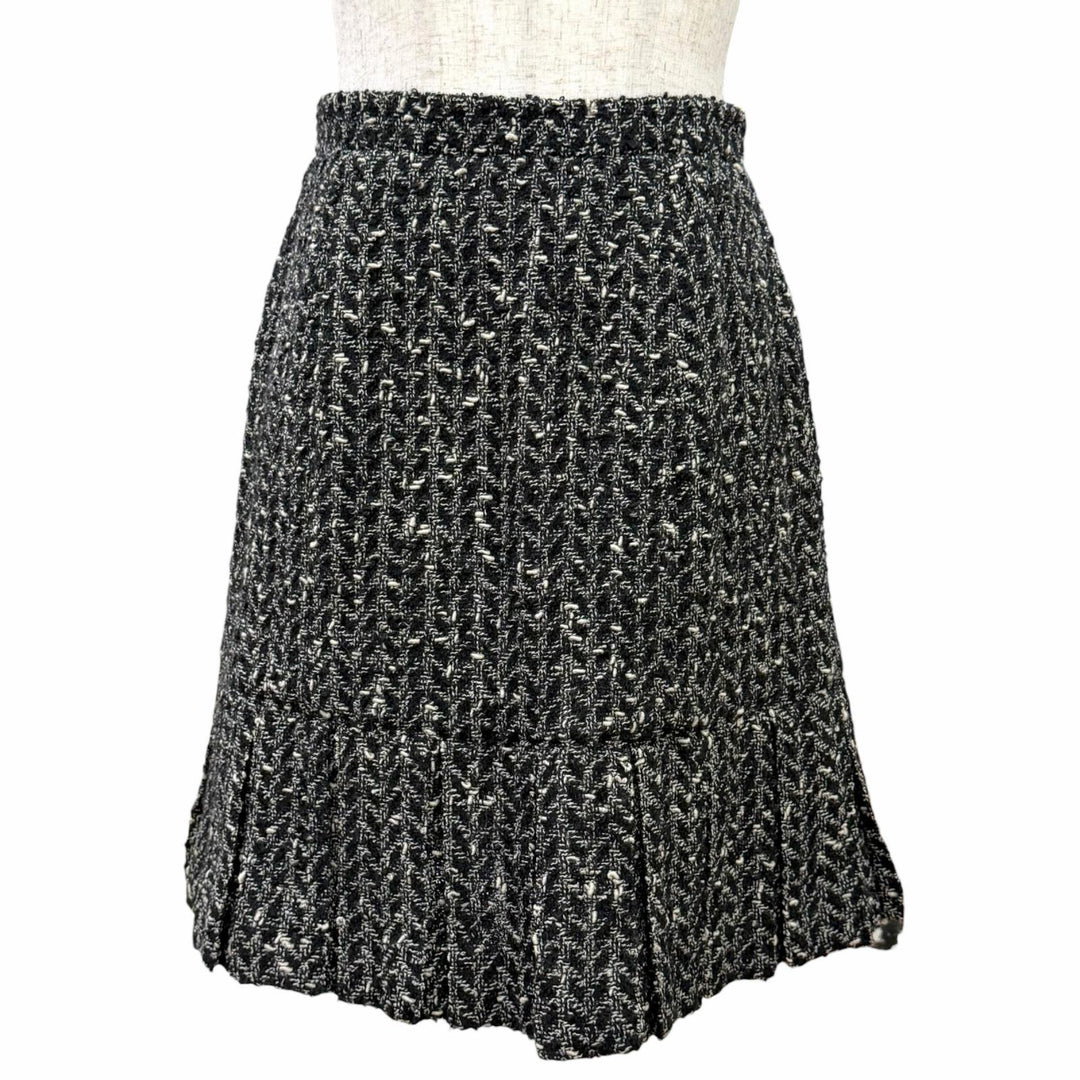 Great CHANEL suit COCO Button Mixed Tweed Skirt Suit Two-Piece Set 38 97A P09701