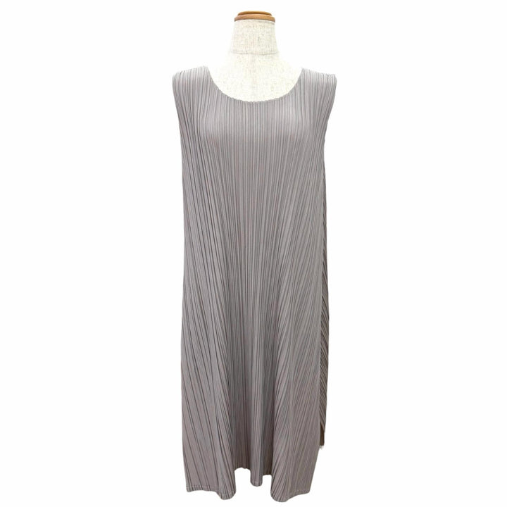 Pristine PLEATS PLEASE one piece Sleeveless tunic gray Women 4 PP91-JT523