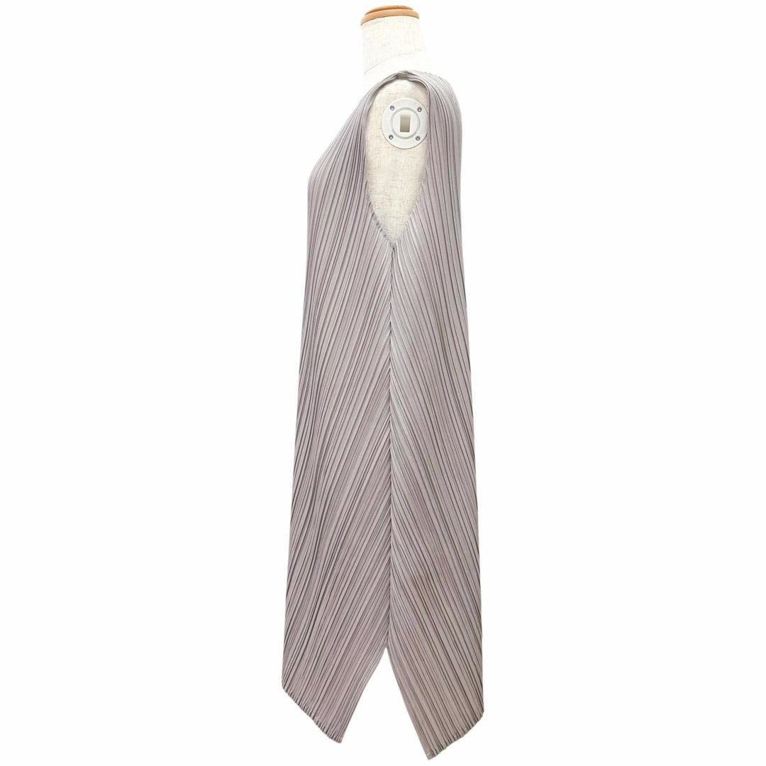 Pristine PLEATS PLEASE one piece Sleeveless tunic gray Women 4 PP91-JT523