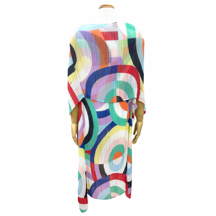 Excellent PLEATS PLEASE PP84-AD141 All-over print, short-sleeved, long cardigan