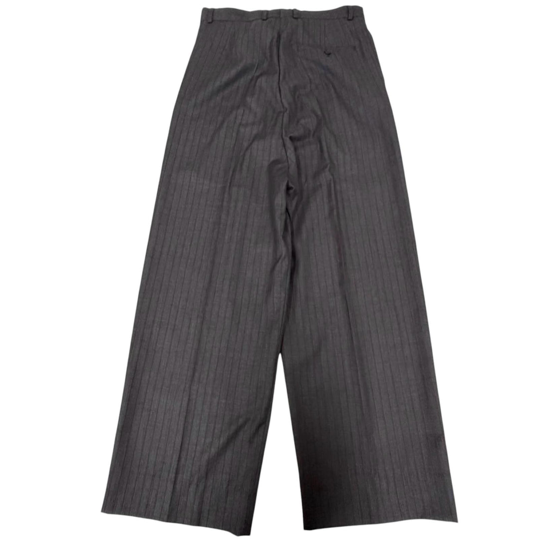 Pristine BALENCIAGA slacks Striped Pattern Trousers gray wool mens XS 773248