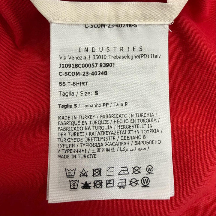 Great MONCLER Short sleeve T-shirt Stainless Steel T-SHIRT Red cotton mens