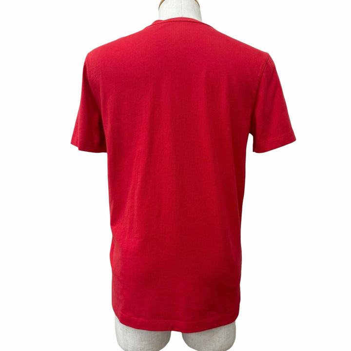 Great MONCLER Short sleeve T-shirt Stainless Steel T-SHIRT Red cotton mens