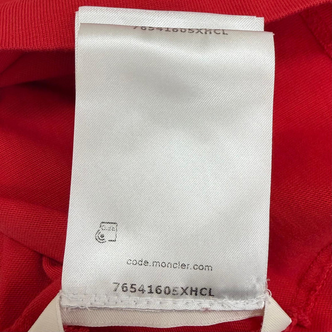 Great MONCLER Short sleeve T-shirt Stainless Steel T-SHIRT Red cotton mens