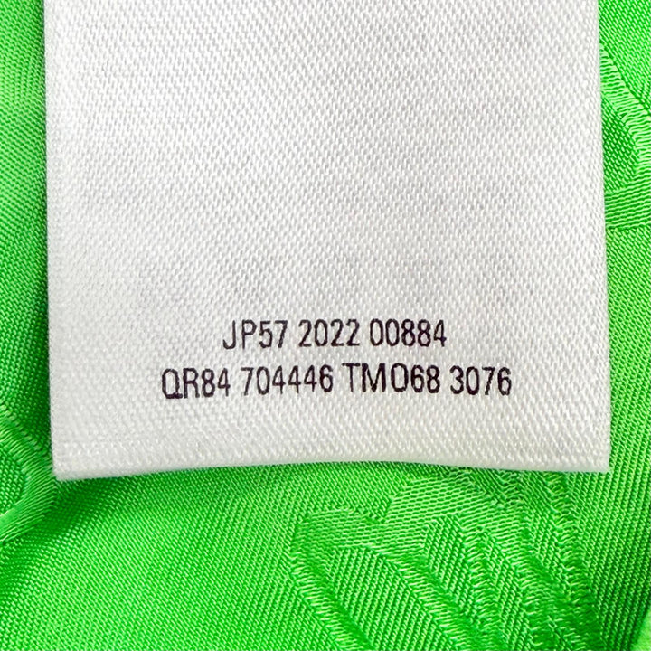 Pristine BALENCIAGA one piece BB Monogram Wrap-Style Shirt green 34 704446