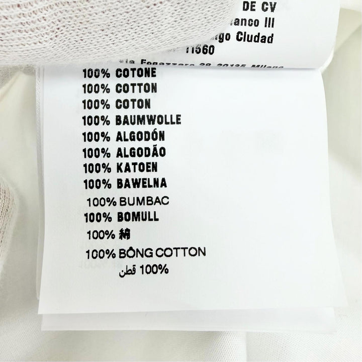 Pristine MIUMIU Long sleeve shirt Logo patch poplin shirt white cotton 38 DNA067