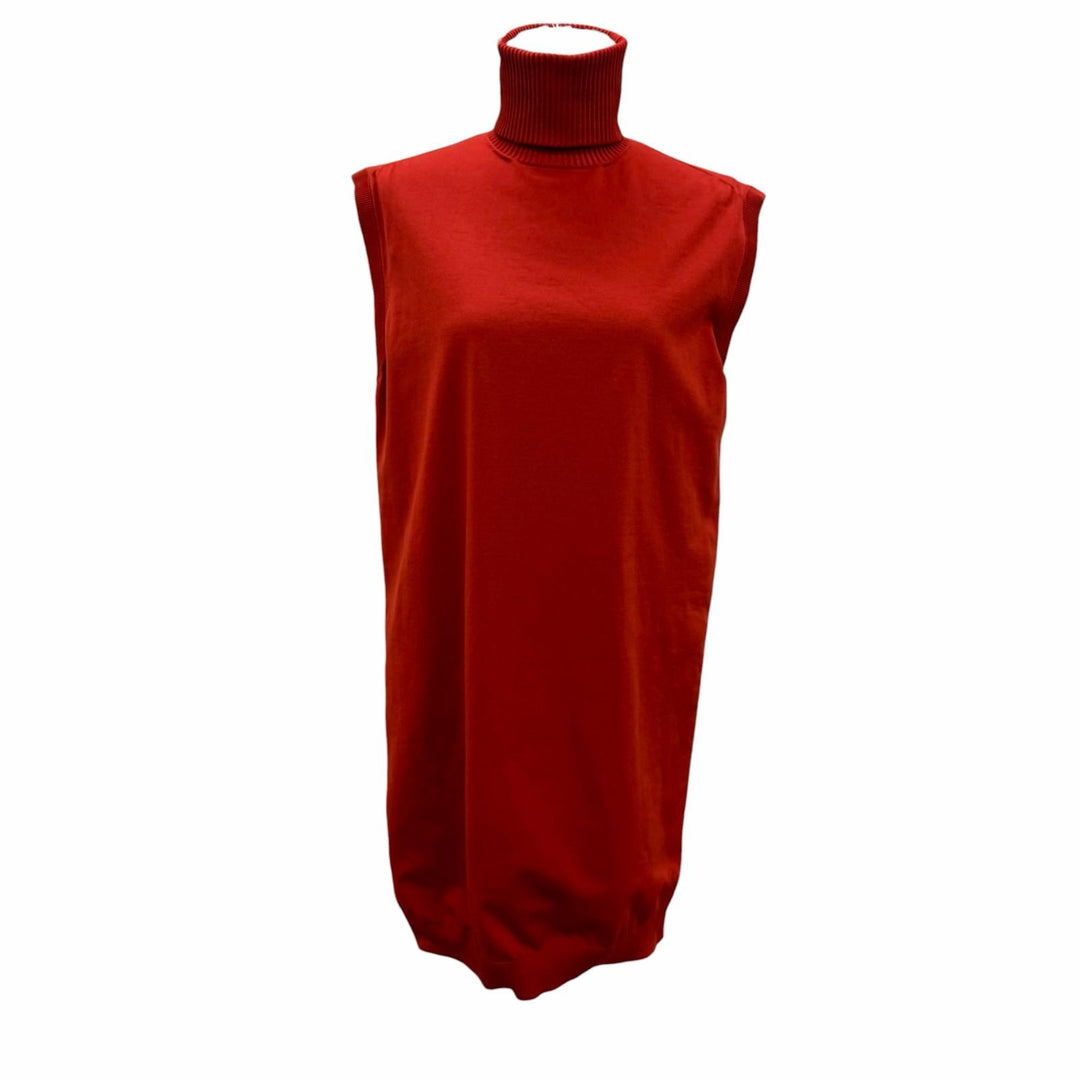 Excellent LOUIS VUITTON one piece LV Circle Logo Turtleneck Sleeveless Red M