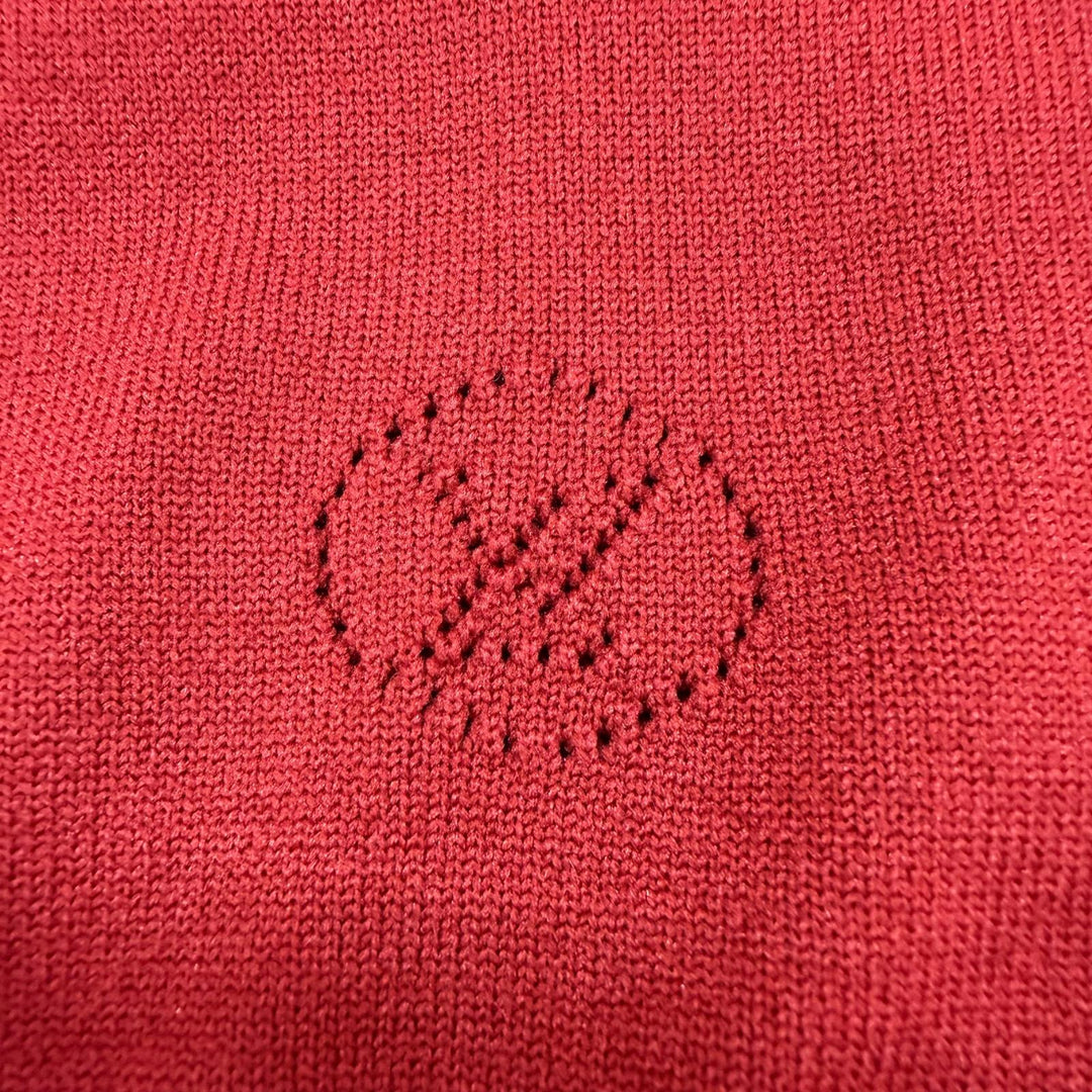 Excellent LOUIS VUITTON one piece LV Circle Logo Turtleneck Sleeveless Red M