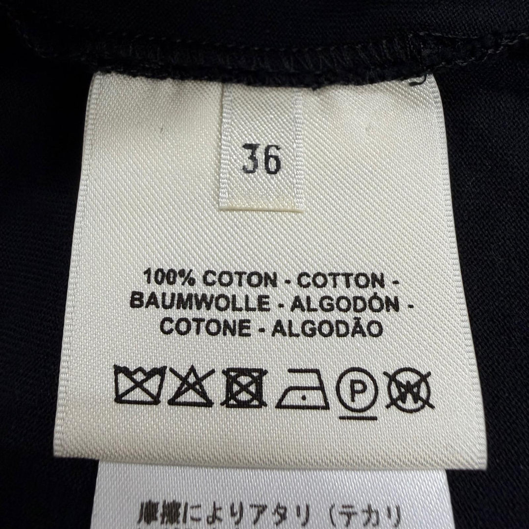 Excellent HERMES one piece Chaine d'Ancre Short Sleeve black cotton Women FR 36