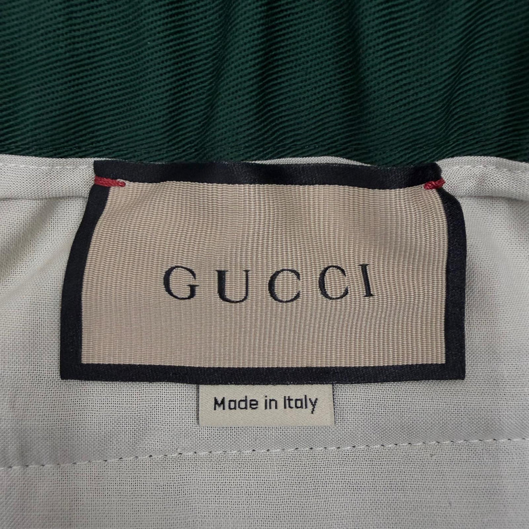 Pristine GUCCI Shorts Web stripe GG logo embroidered shorts green