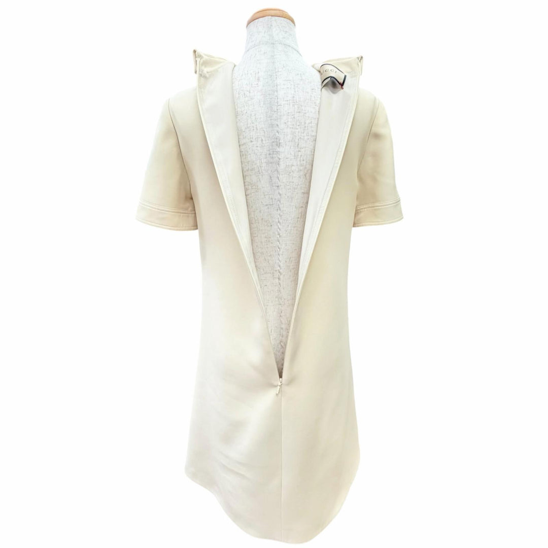 Great GUCCI one piece GG logo buttons, GG logo chain, shirt beige IT 36 661672