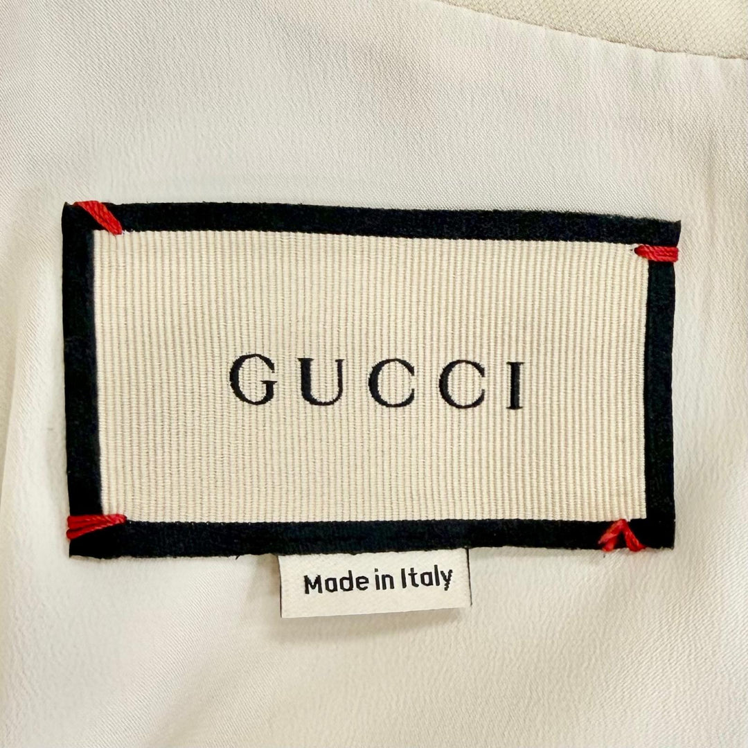 Great GUCCI one piece GG logo buttons, GG logo chain, shirt beige IT 36 661672