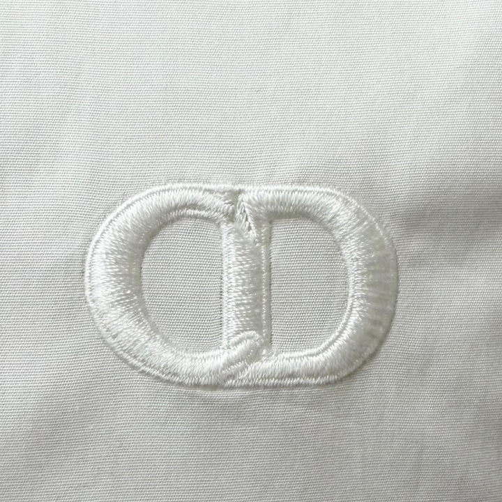Excellent DIOR Long sleeve shirt CD ICON Logo Embroidery white cotton mens 37