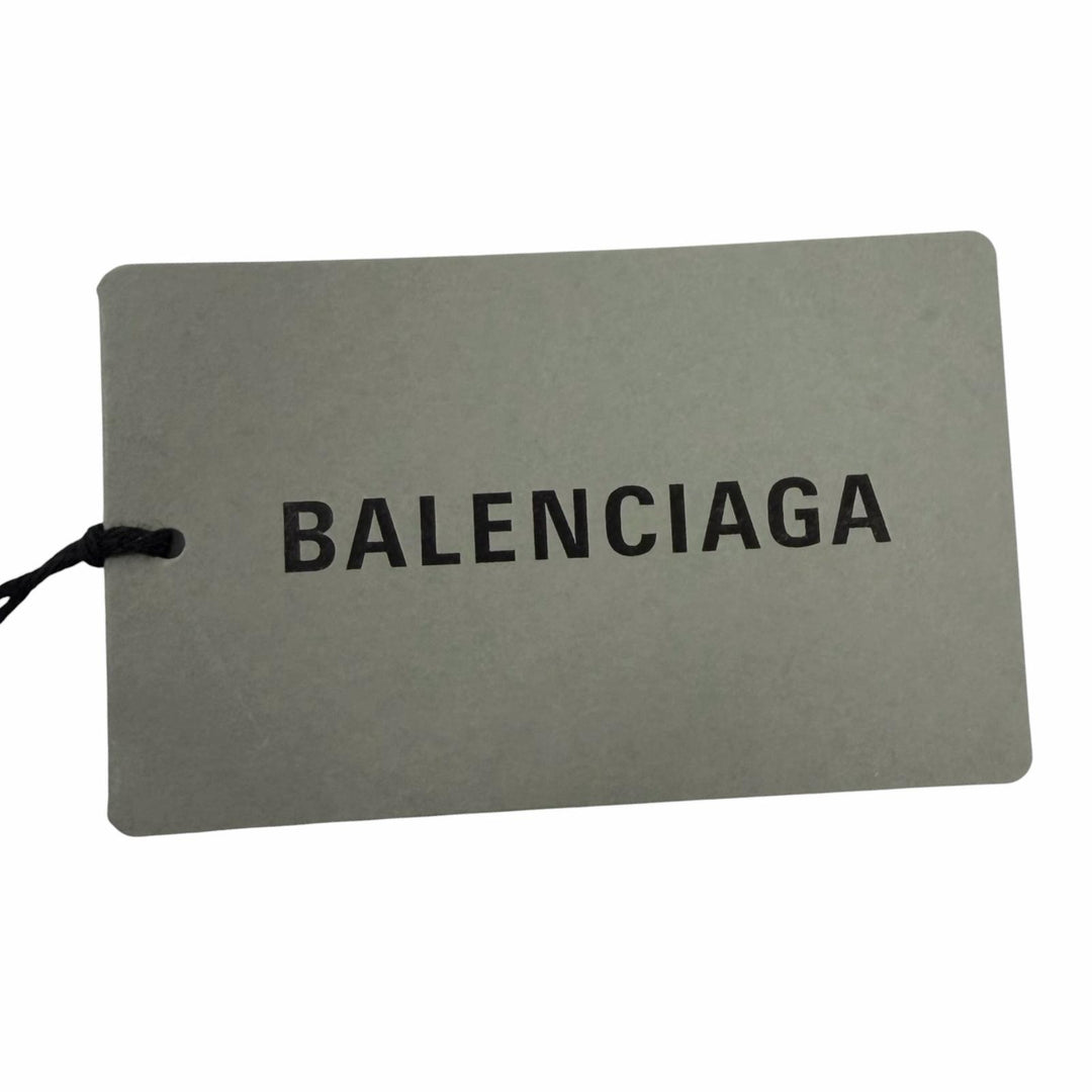 Excellent BALENCIAGA Short sleeve T-shirt Distressed finish campaign logo Navy