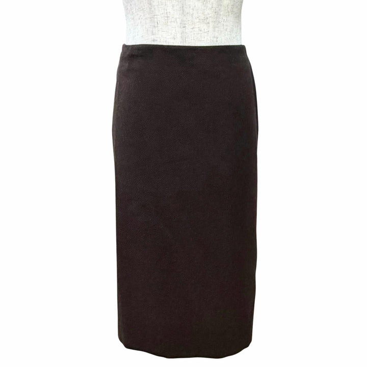 Excellent HERMES Tight Skirt Margiela period Dark brown cashmere Women FR 40