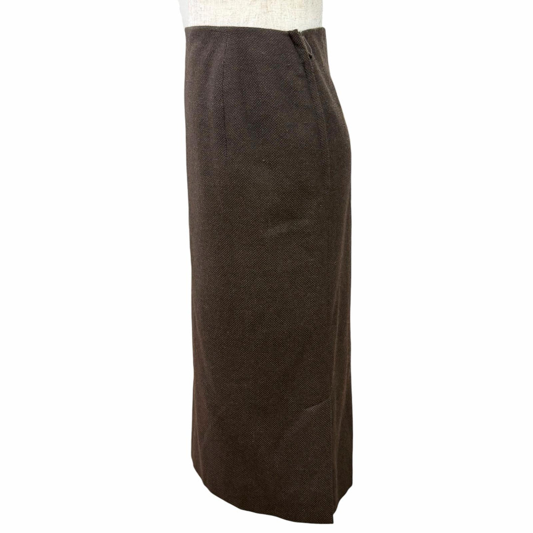 Excellent HERMES Tight Skirt Margiela period Dark brown cashmere Women FR 40