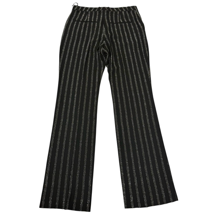 Pristine CELINE slacks Rhinestone Stripe Flare black Rayon mens IT 48