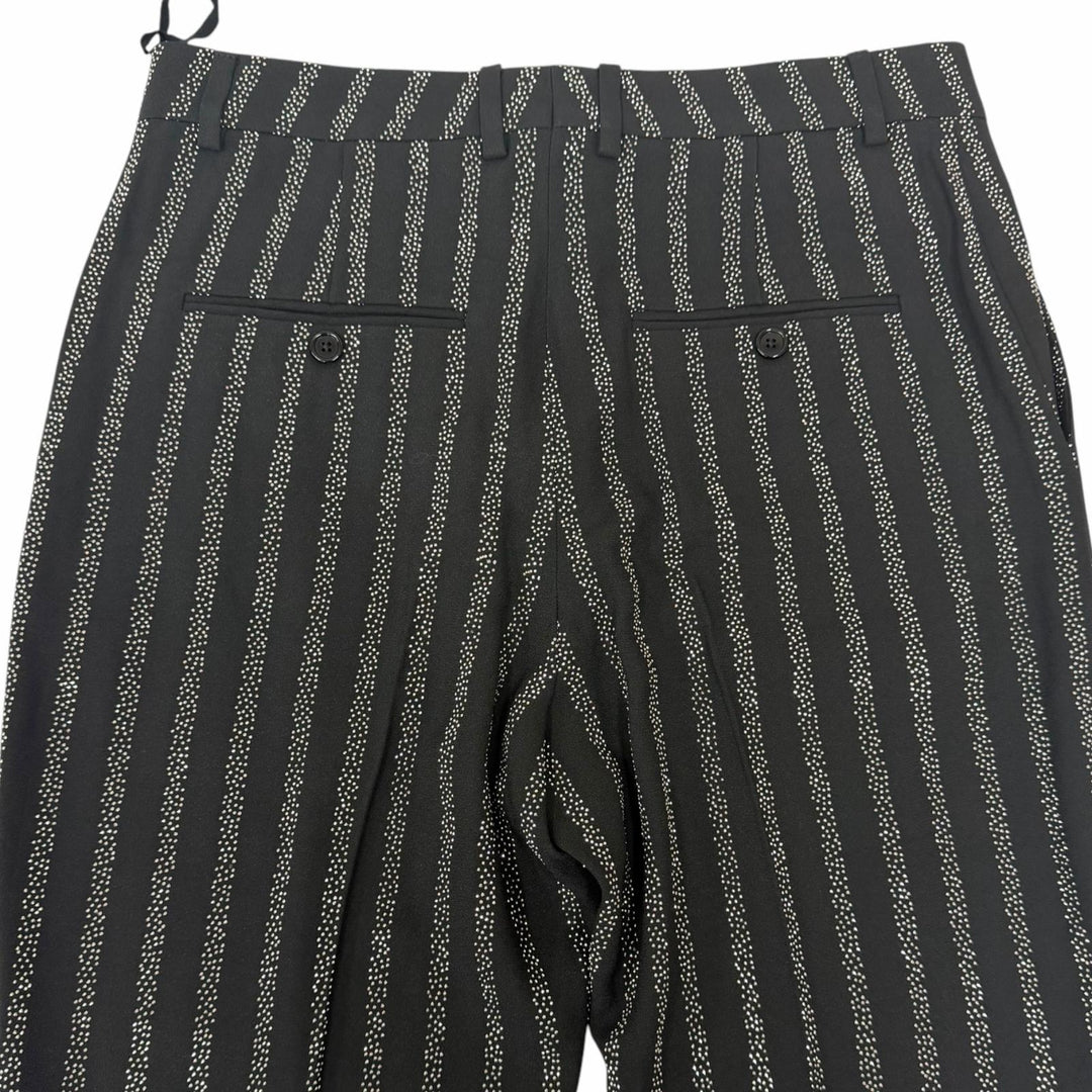 Pristine CELINE slacks Rhinestone Stripe Flare black Rayon mens IT 48