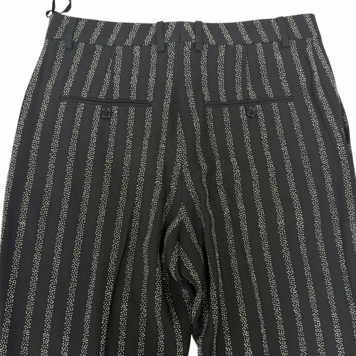Pristine CELINE slacks Rhinestone Stripe Flare black Rayon mens IT 48