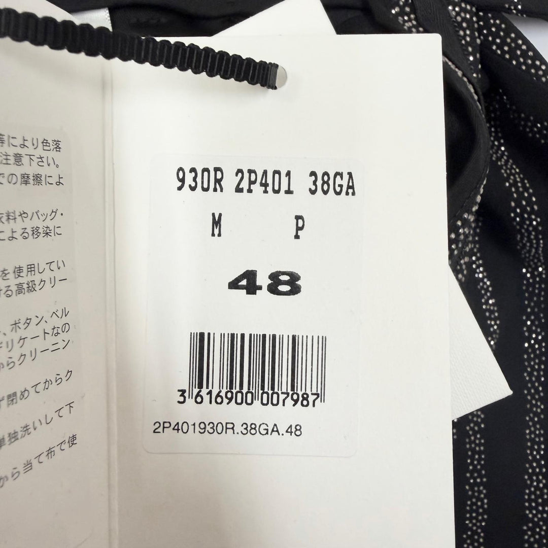 Pristine CELINE slacks Rhinestone Stripe Flare black Rayon mens IT 48
