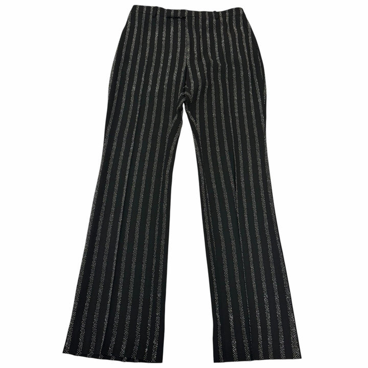 Pristine CELINE slacks Rhinestone Stripe Flare black Rayon mens IT 48