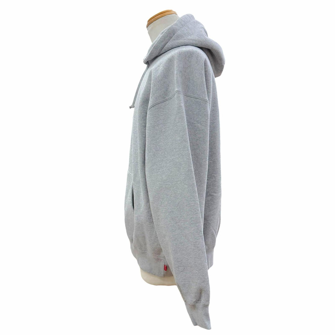 Excellent Supreme hoodie Satin Applique Hooded Sweatshirt Back logo pullover L