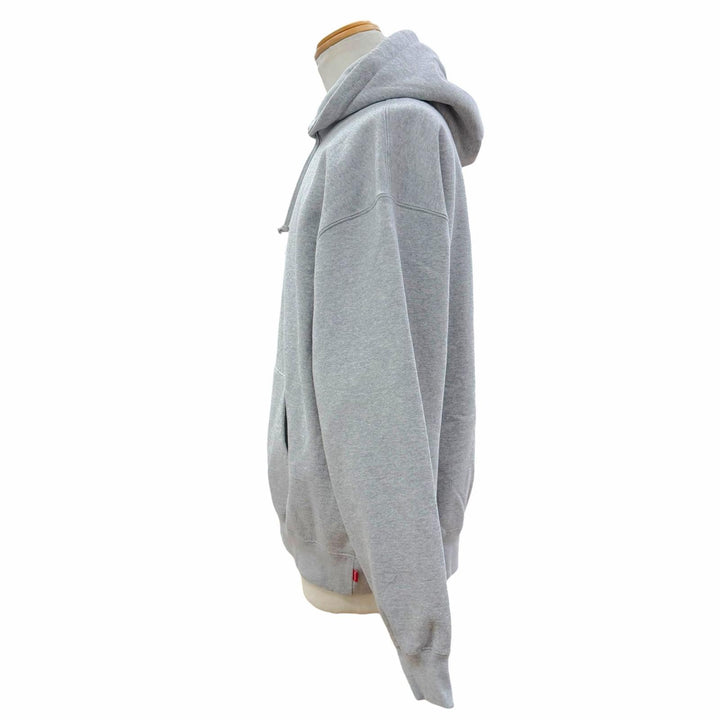 Excellent Supreme hoodie Satin Applique Hooded Sweatshirt Back logo pullover L